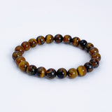 all 8mm bracelets of tiger eye and obsidian