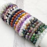 all 8mm bracelets of quartz and jasper