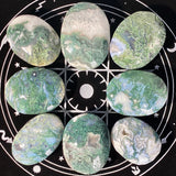 moss agate palmstones